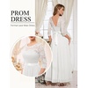 image:imageBeryLove Women Long Sleeve Formal Wedding Guest Mother of the Bride Dress  Lace amp Chiffon Fabric Elegant Modest Maxi Gown Ideal for Prom Bridesmaid Cocktail Party Evening GalaWhite