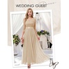 image:imageBeryLove Women Long Sleeve Formal Wedding Guest Mother of the Bride Dress  Lace amp Chiffon Fabric Elegant Modest Maxi Gown Ideal for Prom Bridesmaid Cocktail Party Evening GalaChampagne