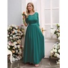 image:imageBeryLove Women Long Sleeve Formal Wedding Guest Mother of the Bride Dress  Lace amp Chiffon Fabric Elegant Modest Maxi Gown Ideal for Prom Bridesmaid Cocktail Party Evening GalaPeacock Green