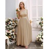 image:imageBeryLove Women Long Sleeve Formal Wedding Guest Mother of the Bride Dress  Lace amp Chiffon Fabric Elegant Modest Maxi Gown Ideal for Prom Bridesmaid Cocktail Party Evening GalaChampagne