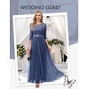 image:imageBeryLove Women Long Sleeve Formal Wedding Guest Mother of the Bride Dress  Lace amp Chiffon Fabric Elegant Modest Maxi Gown Ideal for Prom Bridesmaid Cocktail Party Evening GalaGrayish Purple