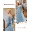 image:imageBeryLove Women Long Sleeve Formal Wedding Guest Mother of the Bride Dress  Lace amp Chiffon Fabric Elegant Modest Maxi Gown Ideal for Prom Bridesmaid Cocktail Party Evening GalaGrey Blue