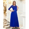 image:imageBeryLove Women Long Sleeve Formal Wedding Guest Mother of the Bride Dress  Lace amp Chiffon Fabric Elegant Modest Maxi Gown Ideal for Prom Bridesmaid Cocktail Party Evening GalaRoyalblue