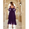 image:imageBeryLove Women Sequin Formal Cocktail Evening Long Wedding Mother Dress  2 Piece Set with Sparkly Lace Dress and Chiffon Shawl Sleeveless V Neck A Line Maxi Gown for Prom Party Bridesmaid EventsGrape