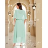 image:imageBeryLove Women Sequin Formal Cocktail Evening Long Wedding Mother Dress  2 Piece Set with Sparkly Lace Dress and Chiffon Shawl Sleeveless V Neck A Line Maxi Gown for Prom Party Bridesmaid EventsLight Green