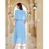 image:imageBeryLove Women Sequin Formal Cocktail Evening Long Wedding Mother Dress  2 Piece Set with Sparkly Lace Dress and Chiffon Shawl Sleeveless V Neck A Line Maxi Gown for Prom Party Bridesmaid EventsLight Blue