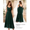 image:imageBeryLove Women Sequin Formal Cocktail Evening Long Wedding Mother Dress  2 Piece Set with Sparkly Lace Dress and Chiffon Shawl Sleeveless V Neck A Line Maxi Gown for Prom Party Bridesmaid EventsBdarkgreen