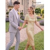 image:imageBeryLove Women Sequin Formal Cocktail Party Prom Bodycon Dresses  2026 Sparkly Ruffle Sleeves DressChampagne