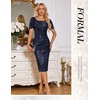 image:imageBeryLove Women Sequin Formal Cocktail Party Prom Bodycon Dresses  2026 Sparkly Ruffle Sleeves DressNavy