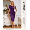 image:imageBeryLove Women Sequin Formal Cocktail Party Prom Bodycon Dresses  2026 Sparkly Ruffle Sleeves DressPurple