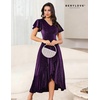 image:imageBeryLove Women Sequin Formal Party Dress Wedding Guest Cocktail Long Evening DressesPurple Ruffle