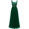 image:imageBeryLove Womens A Line Homecoming Sequin Maxi Formal Dress  Sleeveless Sequin Silhouette Shimmer Mesh Fabric Perfect for Wedding Cocktail and All Formal EventsLongdarkgreen