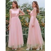 image:imageBeryLove Womens A Line Homecoming Sequin Maxi Formal Dress  Sleeveless Sequin Silhouette Shimmer Mesh Fabric Perfect for Wedding Cocktail and All Formal EventsLongpink