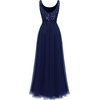 image:imageBeryLove Womens A Line Homecoming Sequin Maxi Formal Dress  Sleeveless Sequin Silhouette Shimmer Mesh Fabric Perfect for Wedding Cocktail and All Formal EventsLongnavy