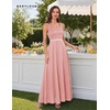 image:imageBeryLove Womens A Line Homecoming Sequin Maxi Formal Dress  Sleeveless Sequin Silhouette Shimmer Mesh Fabric Perfect for Wedding Cocktail and All Formal EventsBlush