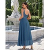 image:imageBeryLove Womens A Line Homecoming Sequin Maxi Formal Dress  Sleeveless Sequin Silhouette Shimmer Mesh Fabric Perfect for Wedding Cocktail and All Formal EventsGrey Blue