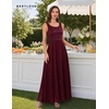 image:imageBeryLove Womens A Line Homecoming Sequin Maxi Formal Dress  Sleeveless Sequin Silhouette Shimmer Mesh Fabric Perfect for Wedding Cocktail and All Formal EventsBurgundy