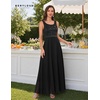 image:imageBeryLove Womens A Line Homecoming Sequin Maxi Formal Dress  Sleeveless Sequin Silhouette Shimmer Mesh Fabric Perfect for Wedding Cocktail and All Formal EventsBlack