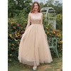 image:imageBeryLove Womens A Line Homecoming Sequin Maxi Formal Dress  Sleeveless Sequin Silhouette Shimmer Mesh Fabric Perfect for Wedding Cocktail and All Formal EventsLongchampagne