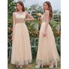 image:imageBeryLove Womens A Line Homecoming Sequin Maxi Formal Dress  Sleeveless Sequin Silhouette Shimmer Mesh Fabric Perfect for Wedding Cocktail and All Formal EventsLongchampagne