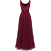 image:imageBeryLove Womens A Line Homecoming Sequin Maxi Formal Dress  Sleeveless Sequin Silhouette Shimmer Mesh Fabric Perfect for Wedding Cocktail and All Formal EventsLongburgundy