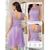 image:imageBeryLove Womens Boat Neck A Line Sleeveless Lace Formal Homecoming Dress  Short Dress With Ruffle Hem Sparkly Design Ideal For Wedding GuestBridesmaid Cocktail Prom amp Evening Party EventsLavender Sequin