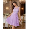 image:imageBeryLove Womens Boat Neck A Line Sleeveless Lace Formal Homecoming Dress  Short Dress With Ruffle Hem Sparkly Design Ideal For Wedding GuestBridesmaid Cocktail Prom amp Evening Party EventsLavender Sequin