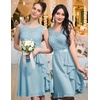image:imageBeryLove Womens Boat Neck A Line Sleeveless Lace Formal Homecoming Dress  Short Dress With Ruffle Hem Sparkly Design Ideal For Wedding GuestBridesmaid Cocktail Prom amp Evening Party EventsLight Blue