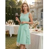 image:imageBeryLove Womens Boat Neck A Line Sleeveless Lace Formal Homecoming Dress  Short Dress With Ruffle Hem Sparkly Design Ideal For Wedding GuestBridesmaid Cocktail Prom amp Evening Party EventsLight Green