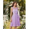 image:imageBeryLove Womens Boat Neck A Line Sleeveless Lace Formal Homecoming Dress  Short Dress With Ruffle Hem Sparkly Design Ideal For Wedding GuestBridesmaid Cocktail Prom amp Evening Party EventsLavender Sequin