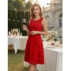 image:imageBeryLove Womens Boat Neck A Line Sleeveless Lace Formal Homecoming Dress  Short Dress With Ruffle Hem Sparkly Design Ideal For Wedding GuestBridesmaid Cocktail Prom amp Evening Party EventsRed
