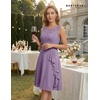 image:imageBeryLove Womens Boat Neck A Line Sleeveless Lace Formal Homecoming Dress  Short Dress With Ruffle Hem Sparkly Design Ideal For Wedding GuestBridesmaid Cocktail Prom amp Evening Party EventsPurple