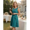 image:imageBeryLove Womens Boat Neck A Line Sleeveless Lace Formal Homecoming Dress  Short Dress With Ruffle Hem Sparkly Design Ideal For Wedding GuestBridesmaid Cocktail Prom amp Evening Party EventsPeacockgreen