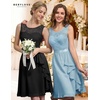 image:imageBeryLove Womens Boat Neck A Line Sleeveless Lace Formal Homecoming Dress  Short Dress With Ruffle Hem Sparkly Design Ideal For Wedding GuestBridesmaid Cocktail Prom amp Evening Party EventsBlack