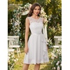 image:imageBeryLove Womens Boat Neck A Line Sleeveless Lace Formal Homecoming Dress  Short Dress With Ruffle Hem Sparkly Design Ideal For Wedding GuestBridesmaid Cocktail Prom amp Evening Party EventsWhite Sequin