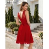 image:imageBeryLove Womens Boat Neck A Line Sleeveless Lace Formal Homecoming Dress  Short Dress With Ruffle Hem Sparkly Design Ideal For Wedding GuestBridesmaid Cocktail Prom amp Evening Party EventsRed