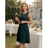 image:imageBeryLove Womens Boat Neck A Line Sleeveless Lace Formal Homecoming Dress  Short Dress With Ruffle Hem Sparkly Design Ideal For Wedding GuestBridesmaid Cocktail Prom amp Evening Party EventsDarkgreen