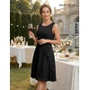 image:imageBeryLove Womens Boat Neck A Line Sleeveless Lace Formal Homecoming Dress  Short Dress With Ruffle Hem Sparkly Design Ideal For Wedding GuestBridesmaid Cocktail Prom amp Evening Party EventsBlack