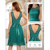 image:imageBeryLove Womens Boat Neck A Line Sleeveless Lace Formal Homecoming Dress  Short Dress With Ruffle Hem Sparkly Design Ideal For Wedding GuestBridesmaid Cocktail Prom amp Evening Party EventsPeacockgreen Sequin