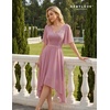 image:imageBeryLove Womens Elegant Formal Hoco Lace Chiffon HighLow Cocktail DressBlush