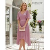 image:imageBeryLove Womens Elegant Formal Hoco Lace Chiffon HighLow Cocktail DressBlush