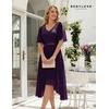 image:imageBeryLove Womens Elegant Formal Hoco Lace Chiffon HighLow Cocktail DressGrape