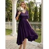 image:imageBeryLove Womens Elegant Formal Hoco Lace Chiffon HighLow Cocktail DressGrape