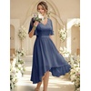 image:imageBeryLove Womens Elegant Formal Hoco Lace Chiffon HighLow Cocktail DressGrayish Purple