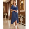image:imageBeryLove Womens Elegant Formal Hoco Lace Chiffon HighLow Cocktail DressGrayish Purple