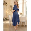 image:imageBeryLove Womens Elegant Formal Hoco Lace Chiffon HighLow Cocktail DressGrayish Purple
