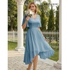 image:imageBeryLove Womens Elegant Formal Hoco Lace Chiffon HighLow Cocktail DressGrey Blue