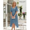 image:imageBeryLove Womens Elegant Formal Hoco Lace Chiffon HighLow Cocktail DressGrey Blue