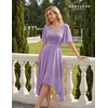 image:imageBeryLove Womens Elegant Formal Hoco Lace Chiffon HighLow Cocktail DressLavender