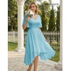 image:imageBeryLove Womens Elegant Formal Hoco Lace Chiffon HighLow Cocktail DressLight Blue